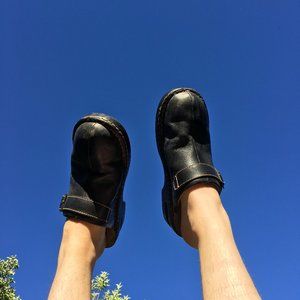 High Sierra black chunky vintage clogs